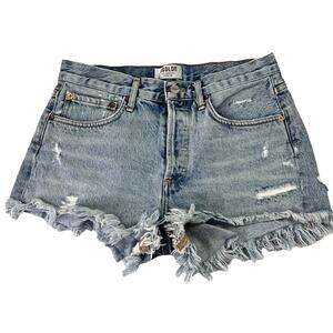 AGOLDE Shorts Women 26 Parker Vintage Cut Off Button Fly Swapmeet Wash A026-811